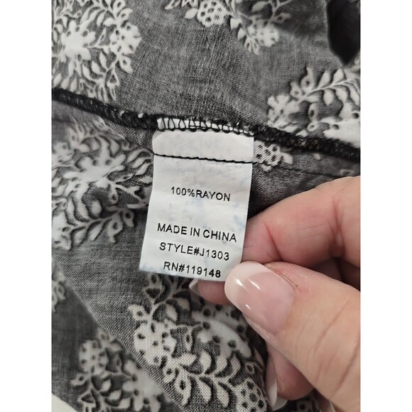 Cottage Fairy y2k Ruffle Peasant GND Dress Womens Med Black Cream Paisley Jodifl - Picture 6 of 8